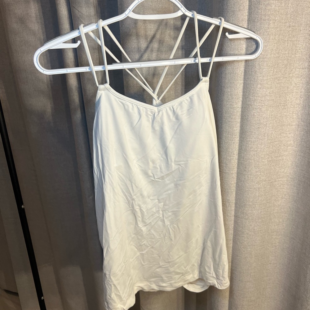 Lululemon Athletica White Strappy Top